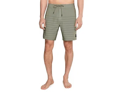 Rvca Steady Stripe Trunk Men's Shorts Aloe: 36 One Size In Green