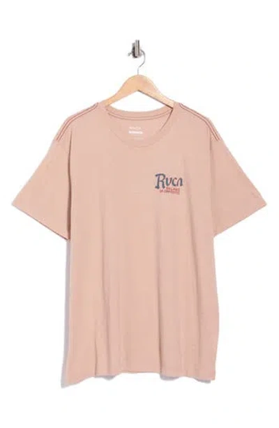 Rvca Stingbay Graphic T-shirt In Pale Mauve