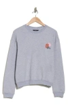 Rvca Sundown Crew Sweatshirt In Heather Grey