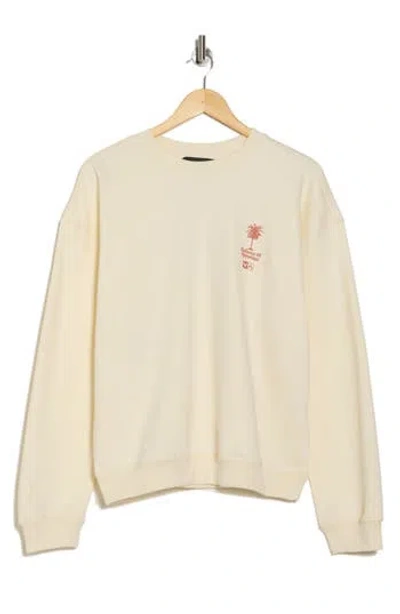 Rvca Sundown Crew Sweatshirt In Pearl