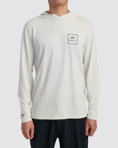 Rvca Surf Shirt Hoodie In Silver Bleach In Multi