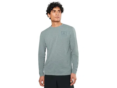 Rvca Surf Shirt Long Sleeve Men's T Shirt Heather Grey: Lg In Gray