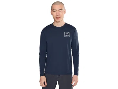 Rvca Surf Shirt Long Sleeve Men's T Shirt Navy: Lg In Multi