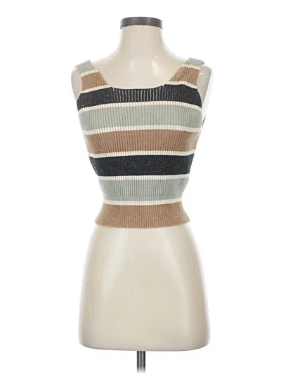 Pre-owned Rvca Sweater Vest In Tan