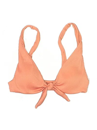 Pre-owned Rvca Swimsuit Top Orange Swimwear