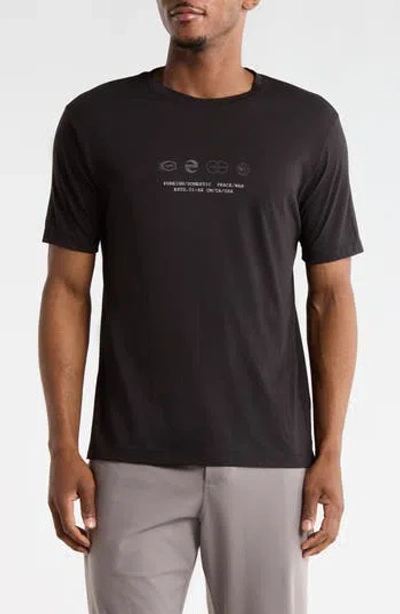 Rvca Symbol Stacks Sport T-shirt In Black