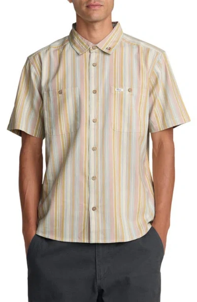 Rvca Talum Short Sleeve Button-up Shirt In Multi