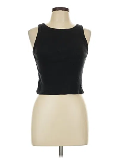 Pre-owned Rvca Tank Top Black Halter Neckline Tops