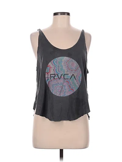 Pre-owned Rvca Tank Top Gray Strapless Neckline Tops