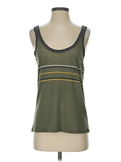 Pre-owned Rvca Tank Top Green Strapless Neckline Tops