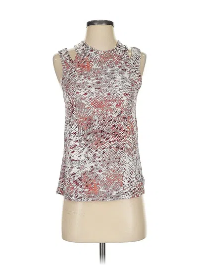 Pre-owned Rvca Tank Top Silver Halter Neckline Tops