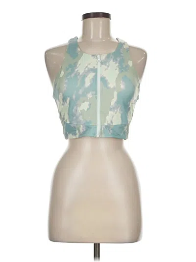 Pre-owned Rvca Tank Top Teal Halter Neckline Tops