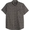 RVCA RVCA THAT'LL DO CLASSIC FIT FLORAL PRINT SHORT SLEEVE BUTTON-DOWN SHIRT
