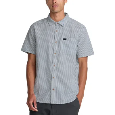 Rvca That'll Do Seersucker Short Sleeve Button-up Shirt In Animal Print