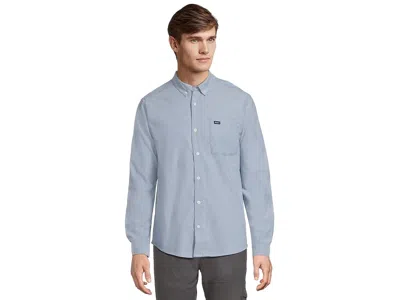 Rvca Thatll Do Stretch Long Sleeve Woven In Blue