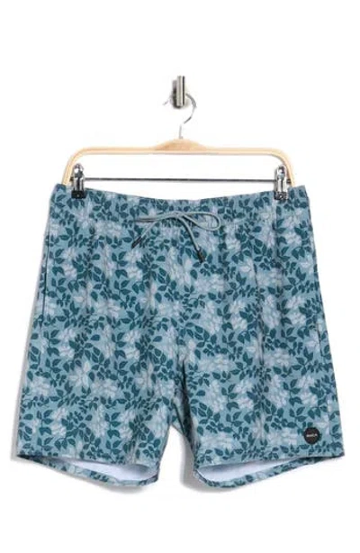 Rvca Tropical Print Board Shorts In Multi