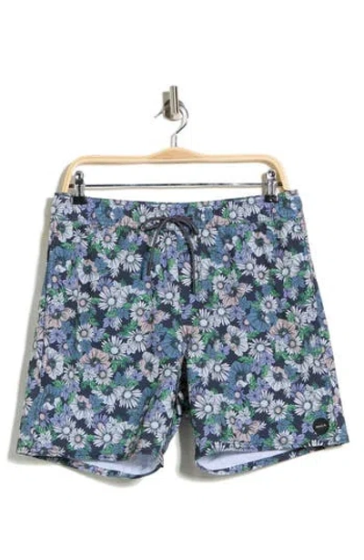 Rvca Tropical Print Board Shorts In Multi