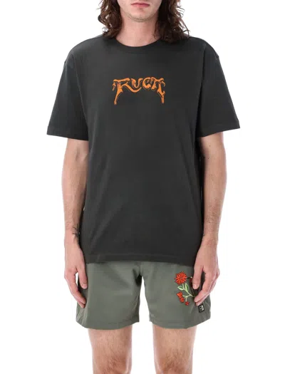Rvca Unearthed T-shirt In Black