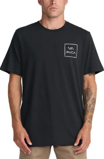 Rvca Va All The Way Cotton Graphic T-shirt In Black