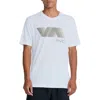 Rvca Va Blur Performance Graphic T-shirt In White