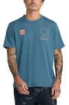 Rvca Va Mark Performance Graphic T-shirt In Blue