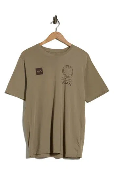 Rvca Va Mark Performance Graphic T-shirt In Covert Green