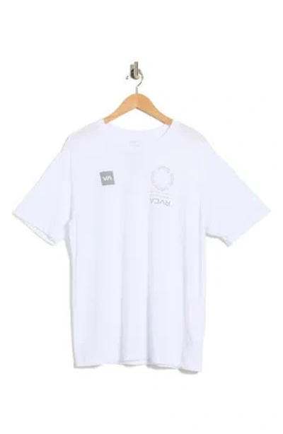 Rvca Va Mark Performance Graphic T-shirt In White