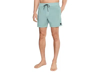 Rvca Va Pigment 16 Elastic Shorts In Blue