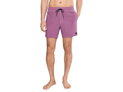 Rvca Va Pigment 16 Elastic Shorts Men's Shorts Rose Shadow: Md One Size In Blue