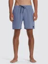Rvca Va Pigment Elastic Short In Blue Tide In Multi