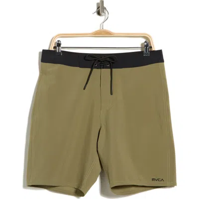Rvca Va Solid Swim Trunks In Gray