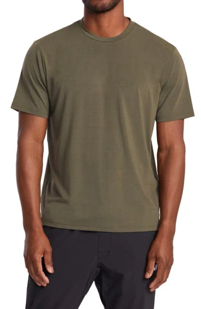 Rvca Va Sport Balance Performance T-shirt In Olive