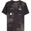 Rvca Va Sport Radiate Performance Graphic T-shirt In Washed Black