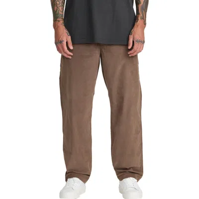 Rvca Vacancy Micro Corduroy Pants In Brown