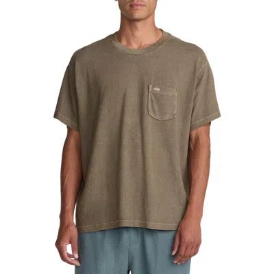 Rvca Vacancy Pocket T-shirt In Brown