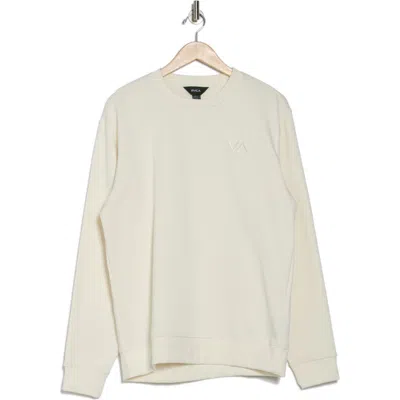 Rvca Wilson Crewneck Sweatshirt In Natural