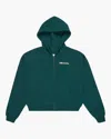 Rvca Women's Court Zip Hoodie In Pineneedle In Green