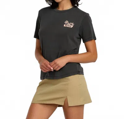 Rvca Women's Daily Tee In Washed Black