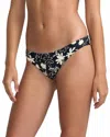 Rvca Women's Days Like These Bikini Bottoms In  Black Floral In Multi