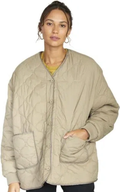 Pre-owned Rvca Women's Oversized Fashion Jackets In Non Negotiable Reversible/dark Khaki