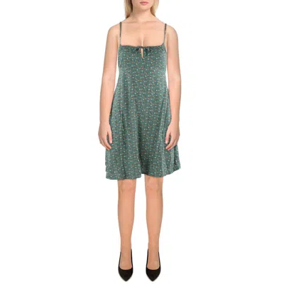 Rvca Womens Viscose Mini Dress In Green