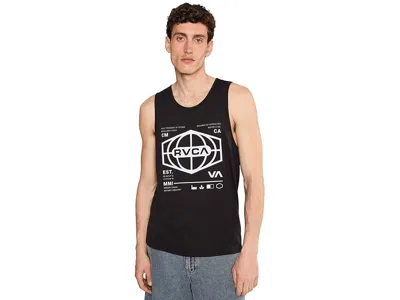 Rvca World Hex Tank Top In Black