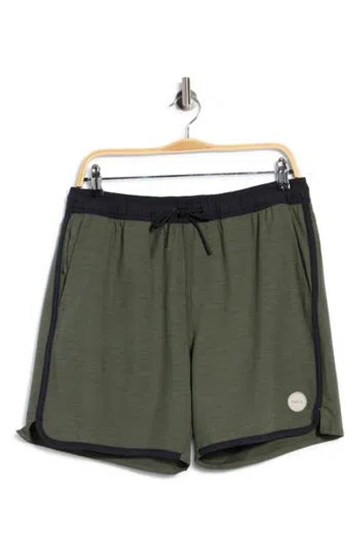 Rvca Yogger Hybrid Drawstring Shorts In Fatigue