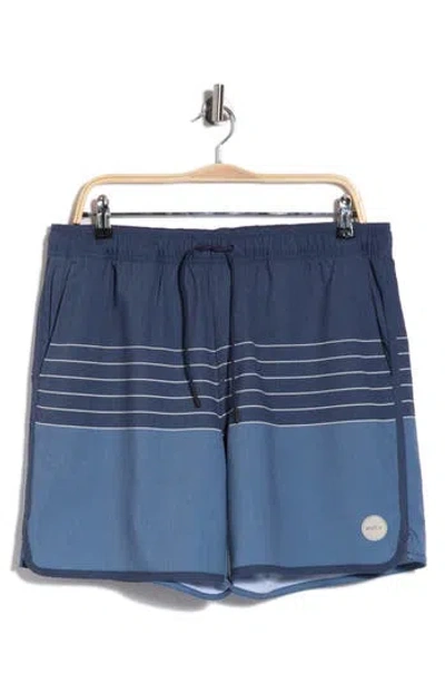 Rvca Yogger Hybrid Drawstring Shorts In Moody Blue