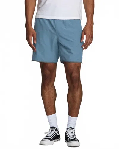 Rvca Yogger Stretch Contrast Short In Vintage Navy Heather In Blue
