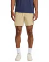 Rvca Yogger Stretch Short In Heather Khaki In Neutral