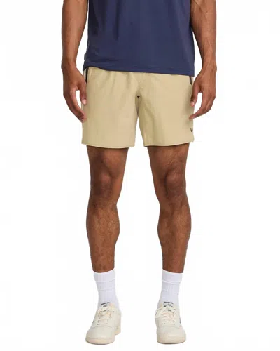 Rvca Yogger Stretch Short In Heather Khaki In Neutral