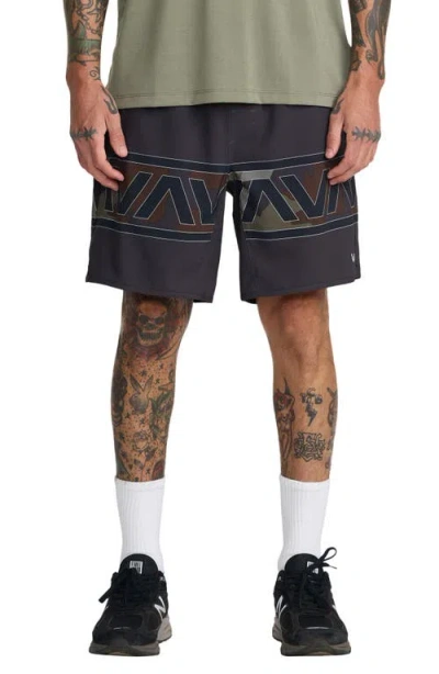 Rvca Yogger Stretch Shorts In Gray