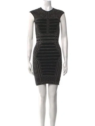 Pre-owned Rvn Crew Neck Mini Dress In Multi