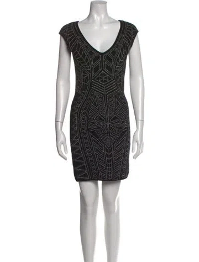 Pre-owned Rvn Graphic Print Mini Dress W/ Tags In Multi